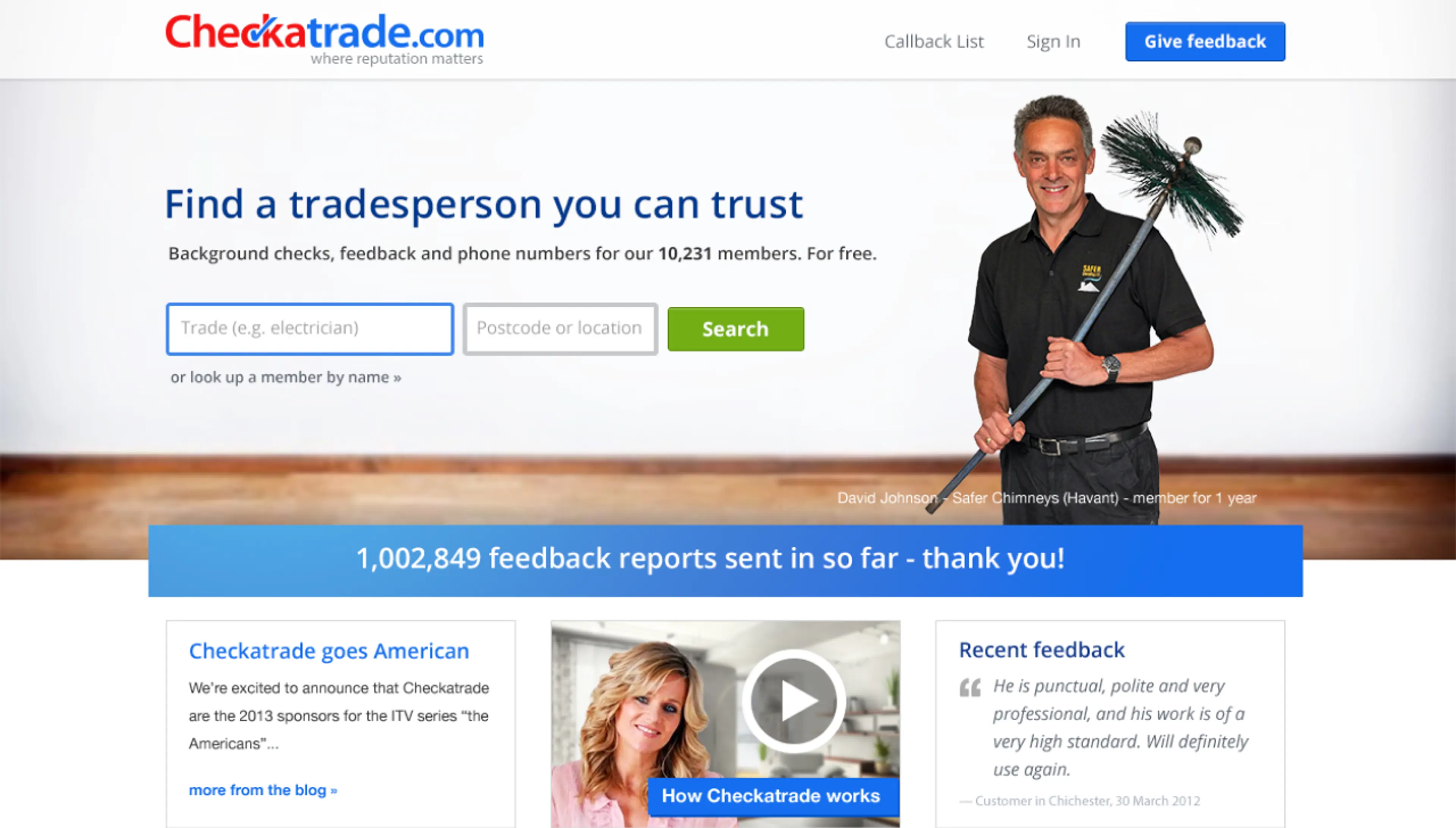 Checktrade Homepage